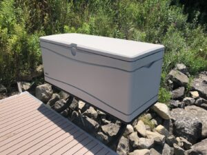 Dock Box Storage Mount providing a platform for your outdoor